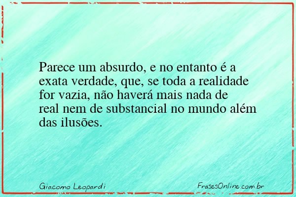 Frase de Giacomo Leopardi