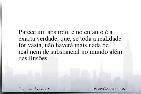 Frase de Giacomo Leopardi