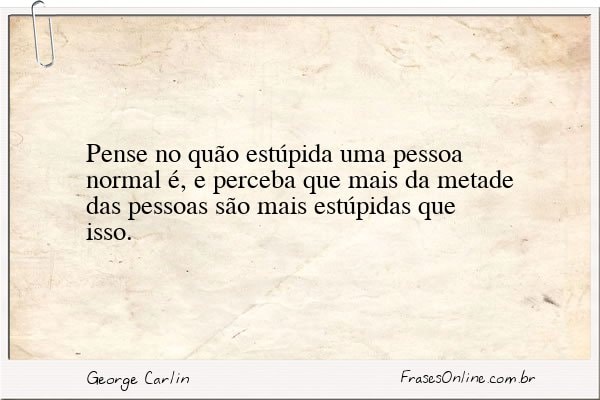 Frase de George Carlin