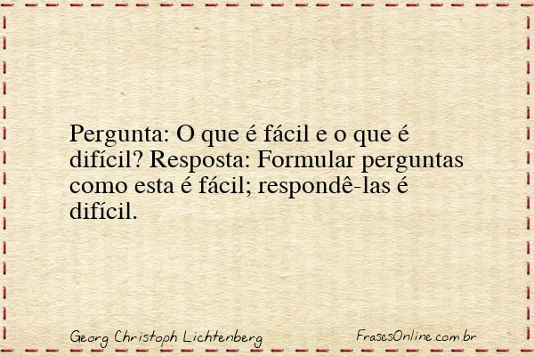 Frase de Georg Christoph Lichtenberg