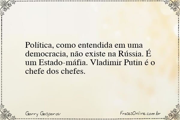 Frase de Garry Gasparov