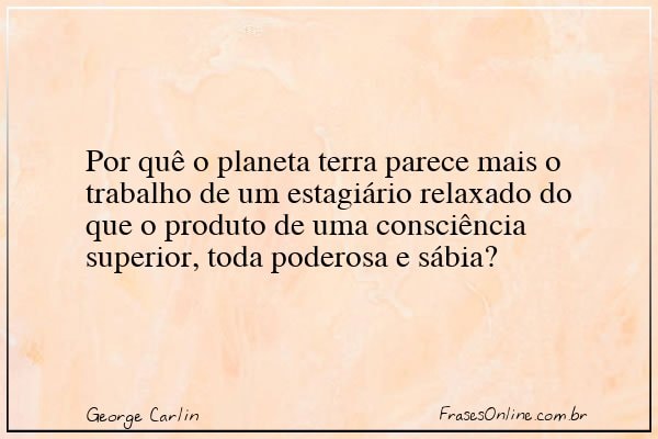 Frase de George Carlin