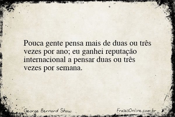 Frase de George Bernard Shaw