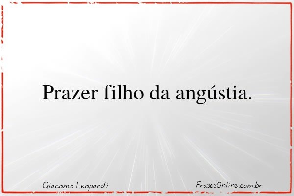 Frase de Giacomo Leopardi