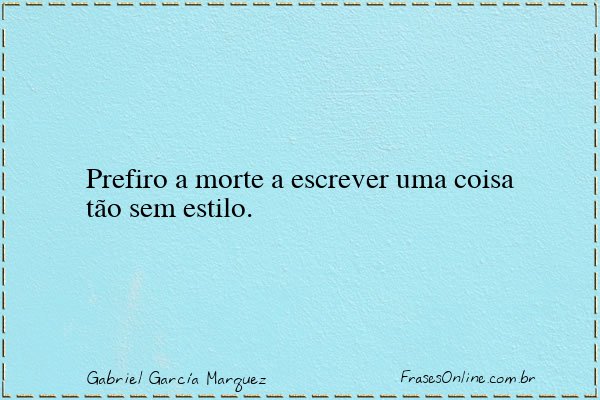 Frase de Gabriel García Marquez