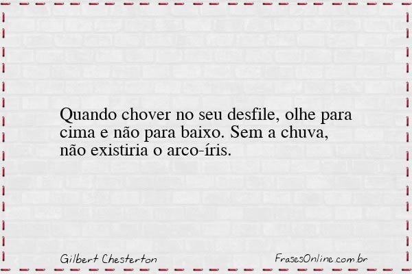 Frase de Gilbert Chesterton