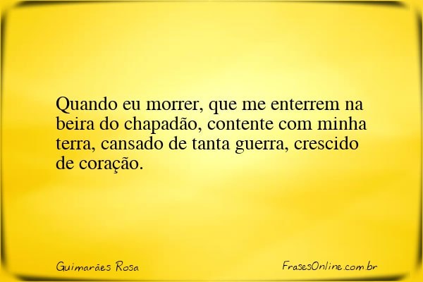 Frase de Guimarães Rosa