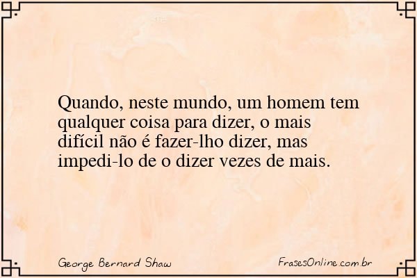 Frase de George Bernard Shaw