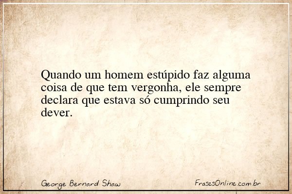 Frase de George Bernard Shaw