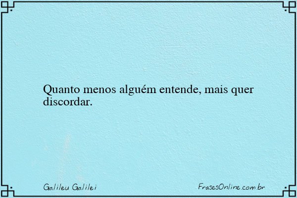 Frase de Galileu Galilei