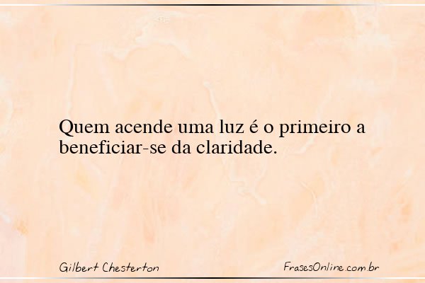 Frase de Gilbert Chesterton