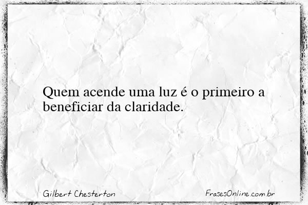 Frase de Gilbert Chesterton