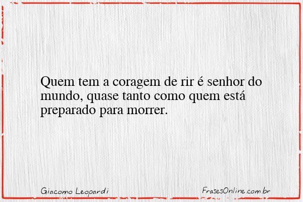 Frase de Giacomo Leopardi