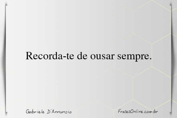 Frase de Gabriele D'Annunzio