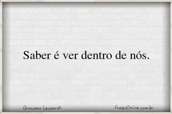 Frase de Giacomo Leopardi