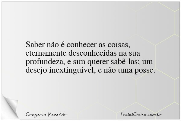 Frase de Gregorio Marañón