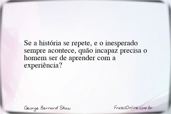 Frase de George Bernard Shaw
