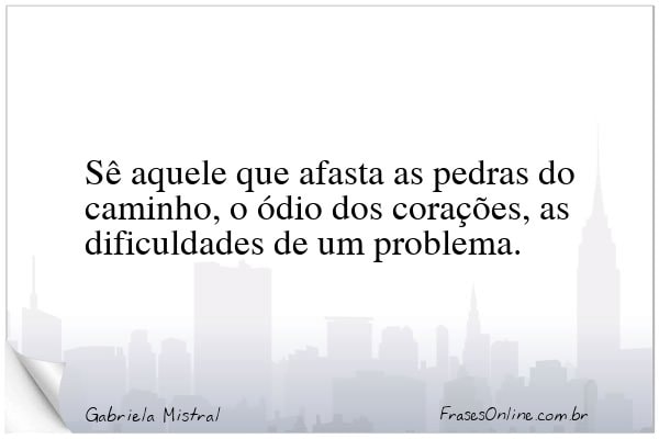 Frase de Gabriela Mistral