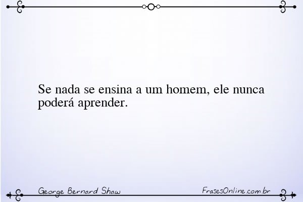 Frase de George Bernard Shaw
