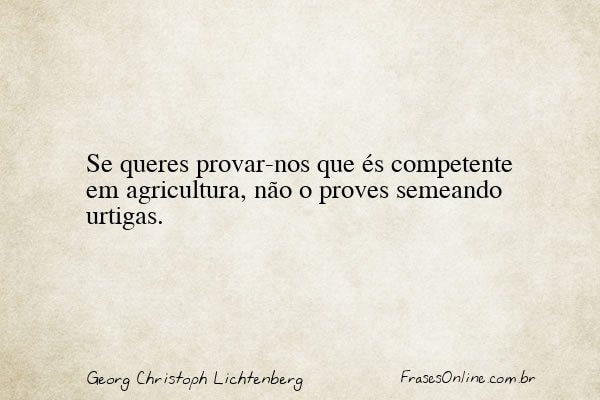 Frase de Georg Christoph Lichtenberg