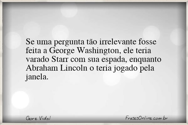 Frase de Gore Vidal