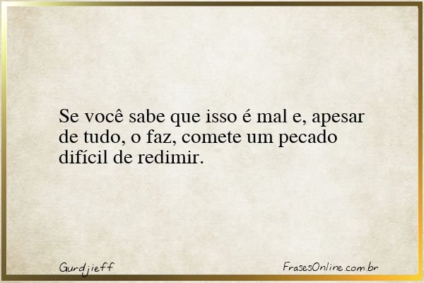 Frase de Gurdjieff