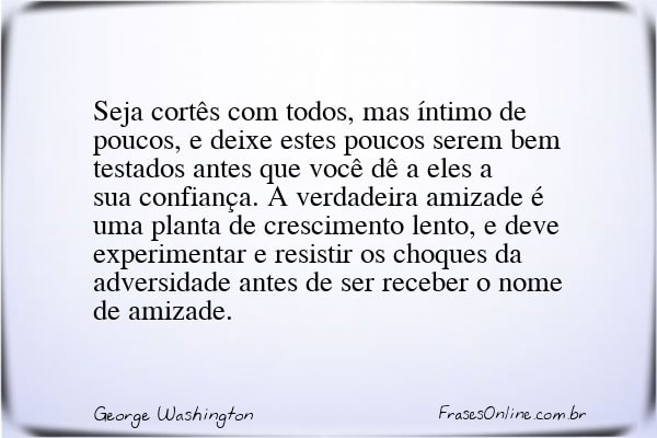 Frase de George Washington