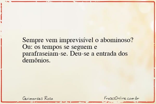 Frase de Guimarães Rosa