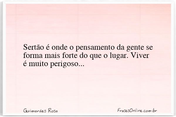 Frase de Guimarães Rosa