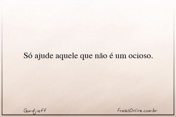 Frase de Gurdjieff