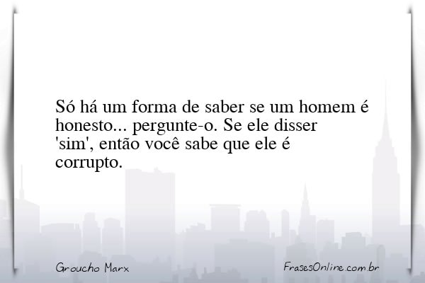 Frase de Groucho Marx