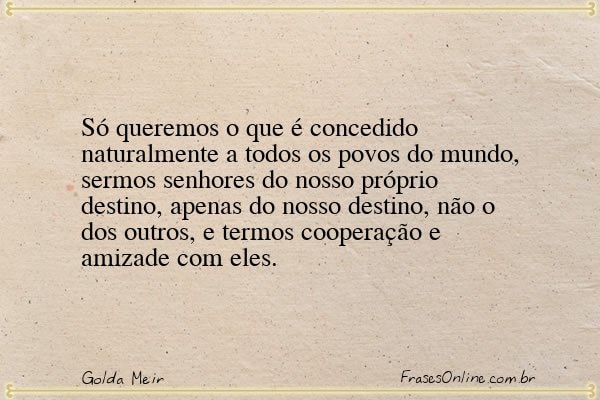 Frase de Golda Meir