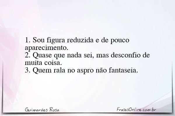 Frase de Guimarães Rosa