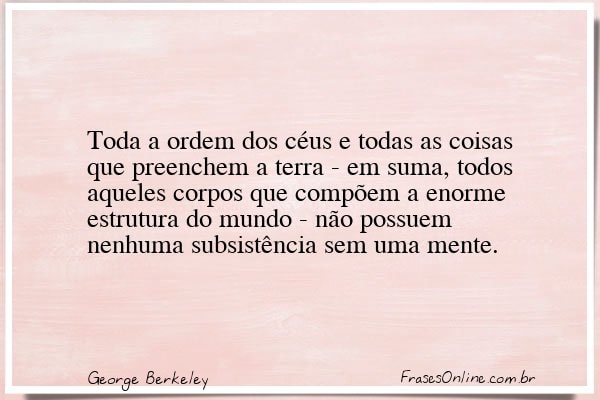 Frase de George Berkeley