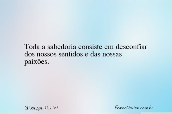 Frase de Giuseppe Parini