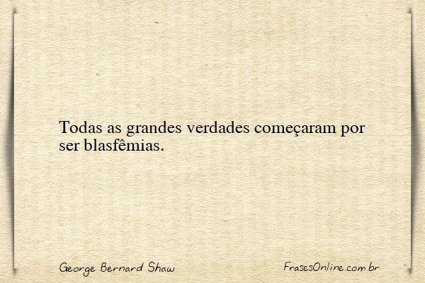 Frase de George Bernard Shaw