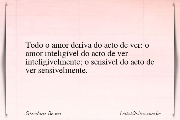 Frase de Giordano Bruno