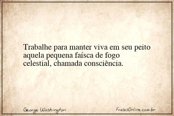 Frase de George Washington