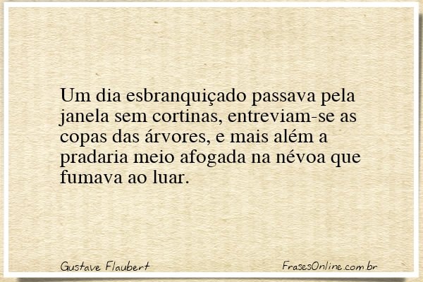 Frase de Gustave Flaubert