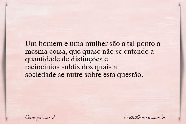Frase de George Sand