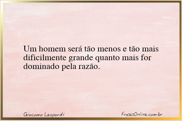 Frase de Giacomo Leopardi