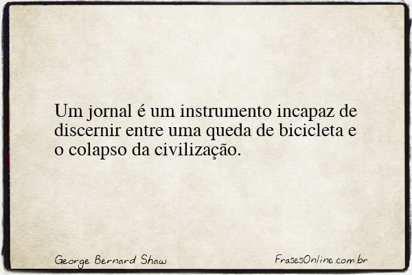 Frase de George Bernard Shaw