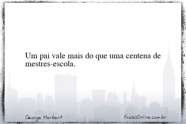 Frase de George Herbert