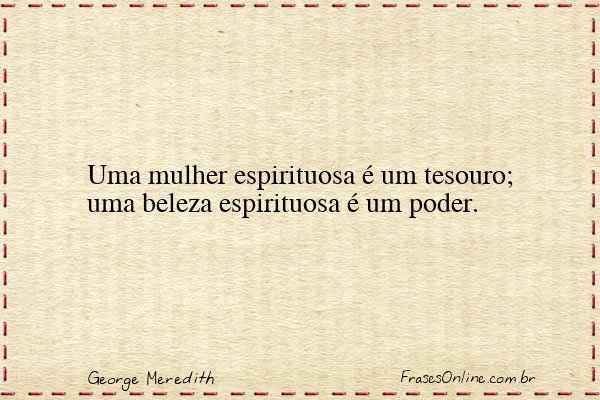 Frase de George Meredith