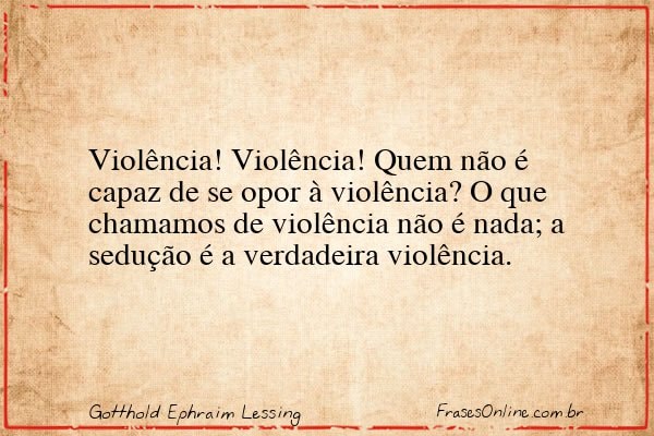 Frase de Gotthold Ephraim Lessing