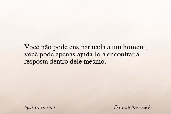 Frase de Galileu Galilei