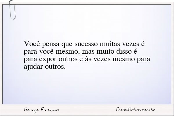 Frase de George Foreman