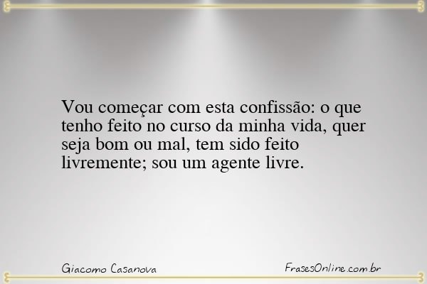 Frase de Giacomo Casanova