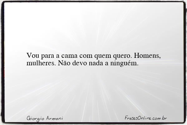 Frase de Giorgio Armani