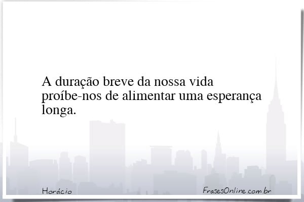 Frase de Horácio